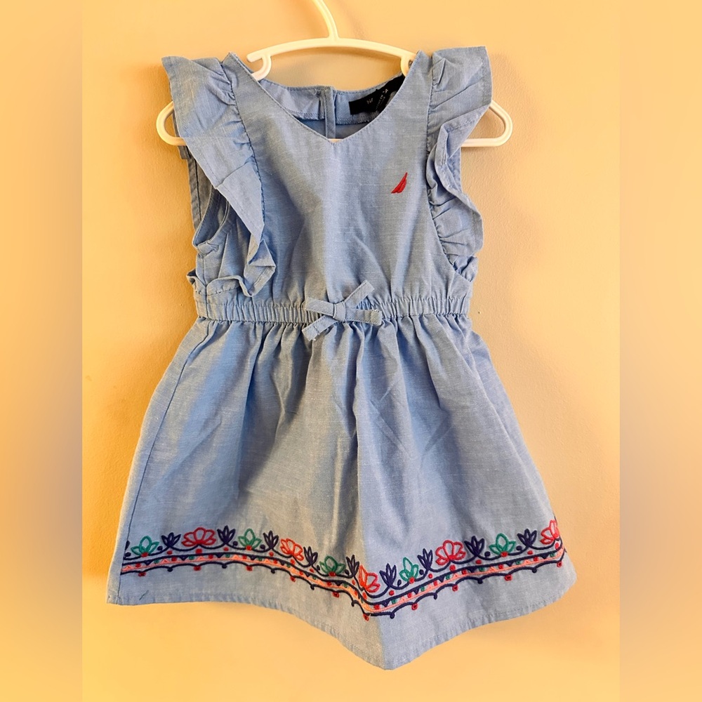 Nautica Girls Sun Dress | 2T | Blue Summer Dress | Classic Stripes